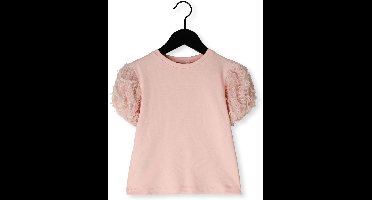 MAYORAL S/sl Tulle T-shirt Tops & T-shirts Meisjes - Shirt - Lichtroze - Maat 104