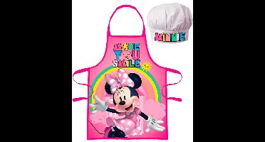 Minnie Mouse schort met koks muts 3-8 jaar Smile.