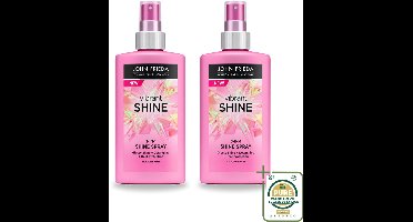 2 x John Frieda – Haarspray – Vibrant Shine Colour 3-in-1 Shine Spray – Glansversterkend – 150 ml - Wasstrips - Haarspray - Glans - Haarkleur - Haarverzorging - Hittebescherming