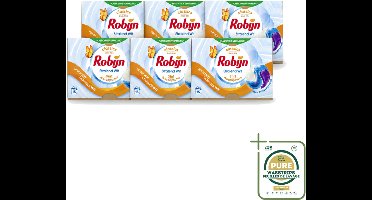 6 x Robijn – 3-in-1 Wascapsules – Stralend Wit – 15 capsules - Wasstrips - 3-in-1 Wascapsules - Stralend Wit Was - Witte Was - Wascapsules - Wasverzachter