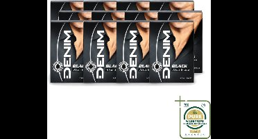 12 x Denim – Aftershave – Black – 100 ml - Wasstrips - Aftershave - Aftershave Man - Aftershave Voor Mannen - Aftershave Na Scheren - Scheren Aftershave