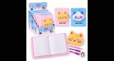 Cutie Crew Pluche Notitieboek met Etui