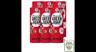 6 x Marcel's Green Soap - Deodorant Stick - Argan & Oudh - Langdurige frisheid - 40 gr - Wasstrips - Deodorant - Argan En Oudh - Geur - Huidverzorging - Natuurlijke Deodorant