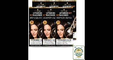 6 x Schwarzkopf - Uitgroeiset - Donkerbruin - Wasstrips - Haarverf - Uitgroeispray - Donkerbruin Haar - Kleurbeurt - Haarkleur