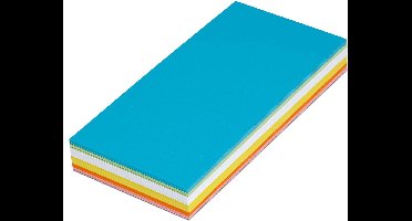 MAUL Presentatiekaarten rechthoekig Papier 120 stuks 20.5 x 9.5 x 0.02 cm geel blauw groen rood oranje wit