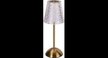 Gouden Tafellamp - 31 cm Hoog - Draadloze Bureaulamp - Sfeerverlichting voor Woonkamer & Slaapkamer - Modern Design