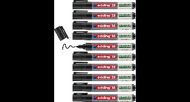 edding 28 boardmarker - 10 stuks zwart - ronde punt 1,5-3 mm - geschikt voor whiteboard en flipchart