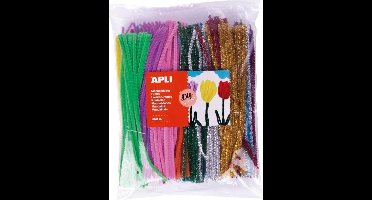 Chenille draad - Pijpenragers multicolor en metallic 360 stuks