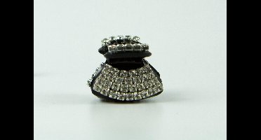 Haarklem mini zwart strass