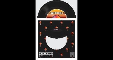 Mustard Smooth Moves ronde muismat in vinylplaat stijl 25 cm zwart