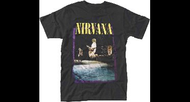 Nirvana - Stage Jump Heren T-shirt - S - Zwart