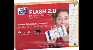 Oxford Flash 2.0 - Flashcards - Gelijnd - A6 - Oranje rand - 80 stuks