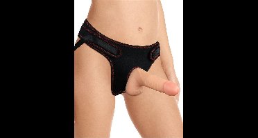 Lovetoy Easy Strap-on Set met dildo van 18 cm - lichte beige