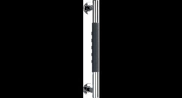 WENKO Wandgreep Secura 40cm RVS met anti-slip softtouch handvat - Veiligheidsgreep - Wandbeugel - Badgreep - Belastbaarheid max. 120 Kg - TÜV getest, gekeurd en gecertificeerd