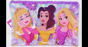 DISNEY PRINCESS - TEKEN ETUI - 15X24 CM - DOORNROOSJE BELLE RAPUNZEL