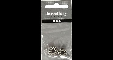 Creotime Kralen Strassteen Zilver 7 X 12 Mm 2 Stuks