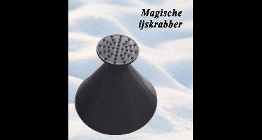 Magische ijskbrabber (zwart)|360°graden|multifunctioneel|trechter|sneeuw|ijs|exclusief|ruitenkrabber|ronde cirkel ijskrabber|sneeuwveger|geen krassen|kegelvormig