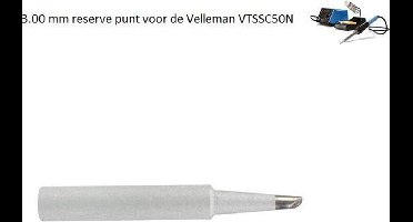 Velleman Reserve soldeerpunt 3 mm, afgeschuind, compatibel met Velleman soldeerstation EAN5410329215347, voor fijn en nauwkeurig soldeerwerk