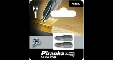 Piranha schroefbit ph1 X61020 (2 stuks) 25mm