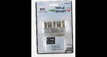 12V Sigarettenaansteker splitter van 1 naar 3 - 60Watt