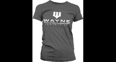 DC Comics Batman Dames Tshirt -XL- Wayne Industries Logo Grijs