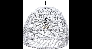 Witte Rotan Hanglamp Liv - 59 cm - E27 - lamp rotan - Bol lamp
