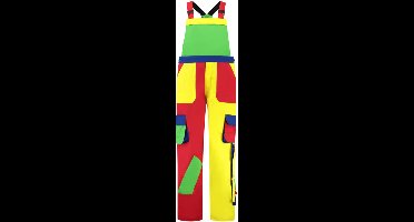 Tuinbroek polyester/katoen ro-ge-gr-kor-franje maat 152