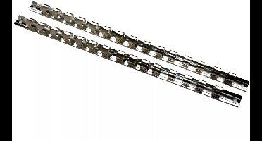 Dopsleutel Rail 1/4 inch - 15 Clips - Gereedschapswand