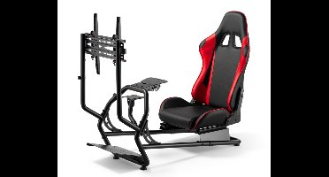 VDD Gaming - Racestoel - Race simulator - Sim Racing Cockpit - Racestoelen - Racing seat - Cockpit - Racing cockpit - Race simulator compleet - Race sim stoel - Cockpit Simulator - Volledig Verstelbaar - Met beeldscherm Bevestiging - Incl. Race stoel