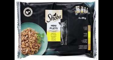 3x sheba Mini filets in saus gevogelte selectie 4x 85g