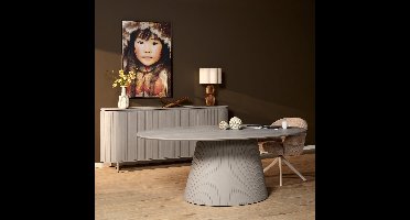 Eettafel Solana | mangohout | Taupe