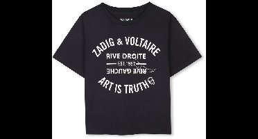 Zadig & Voltaire X60317 T-shirt Met Korte Mouwen Zwart 6 Years Meisje