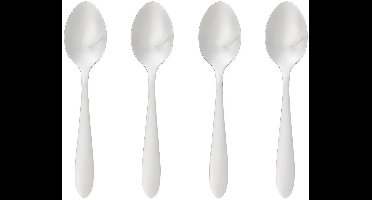 Secret de Gourmet Nevis koffie/thee lepels - 20x stuks - RVS - 14,5 cm - vaatwasserbestendig