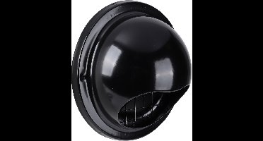 Starx Buitenrooster Bol Model - Diameter 125 mm - Materiaal RVS - Kleur Zwart - Beschermt tegen Bladeren en Insecten - Geschikt voor Buitenventilatiesystemen en Montage op de Gevel