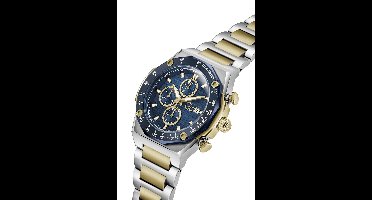 Gc Gc Idolsport Chrono Metal Quartz Chronograafhorloge Zilverkleurig En Goudkleurig Kast Gemaakt Van 100% Roestvrij Staal En Een Armband Van 100% Roestvrij Staal 45 Z68001G7, Z68002G2