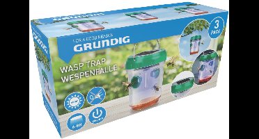 Grundig Wespenval met Solarlamp - ⌀ 7 x 9 CM - 6 tot 8 Uur Werkzaam op Zonne-energie - Met Ophanghaak