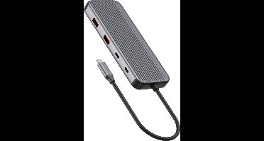 Sitecom - Multiport hub - 8 in 1 - USB-C - 1x HDMI + 1x DP - LAN