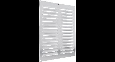 Starx Schoepenrooster - 2 Rijen - Aluminium Muurrooster met Omgezette Rand voor Extra Stevigheid - Voorkomt Torderen en Vervorming van het Rooster - Afmeting 30 x 30 cm - Kleur: Blank