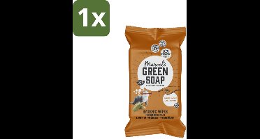 1 x Marcel's Green Soap - Schoonmaakdoekjes - Sandelhout & Kardemom - Plantaardige vezels - 60 Doekjes - Schoonmaakdoekjes - Natuurlijke Schoonmaak - Biologisch Afbreekbaar - Sandelhout En Kardemom - Hygiënische Reiniging