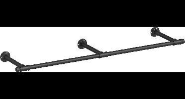 Hoppa! Industrieel vormgegeven kledingstang voor wandmontage, 30,4×170×7 cm (BxDxH)