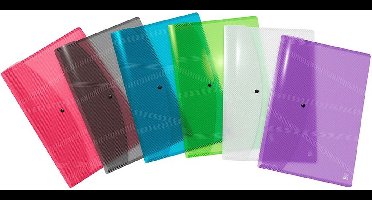 Oxford 400031409 map Polypropyleen (PP) Blauw, Groen, Grijs, Paars, Rood, Doorschijnend A3