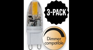 3-Pack | Capsule steeklampje - G9 - 1.8W - Extra Warm Wit - 2700K - Dimbaar