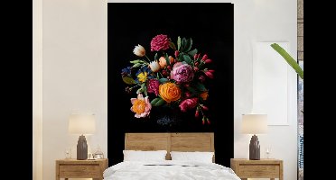 Behang - Fotobehang Boeket - Romantisch - Kleurrijk - Breedte 145 cm x hoogte 220 cm
