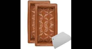 Boraboi ® Hoogwaardige Siliconen Chocoladevormen Set van 2 voor Perfecte Chocoladecreaties