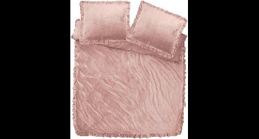 Sleeptime dekbedovertrek Velvet Ruffles Oud Roze 140 x 220 cm