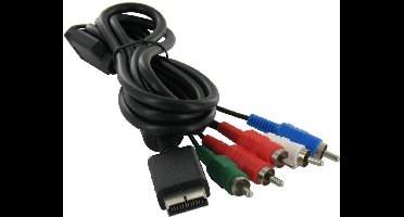 Component AV kabel voor Sony PlayStation 2 en 3 / zwart - 1,8 meter