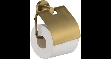Plieger Vigo Closetrolhouder - Toiletrolhouder Met Klep – 10 jaar garantie – Geborsteld Goud