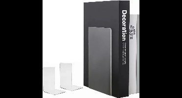 Set van 2 Doorzichtige Boekensteunen - Plexiglas - Transparant - 18,5 x 12 x 12 cm - Boekenstandaard - Boekensteun - Boekenhouder - Book Holder