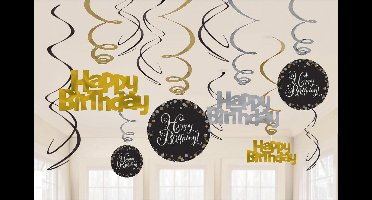 Amscan Hangdecoratie Sparkling Birthday 61 Cm 12 Stuks