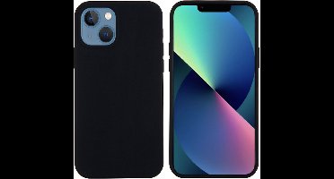 Hoesje Geschikt voor Apple iPhone 14 plus back cover 2mm/ Siliconen Hoesje case van hoge kwaliteit Zwart